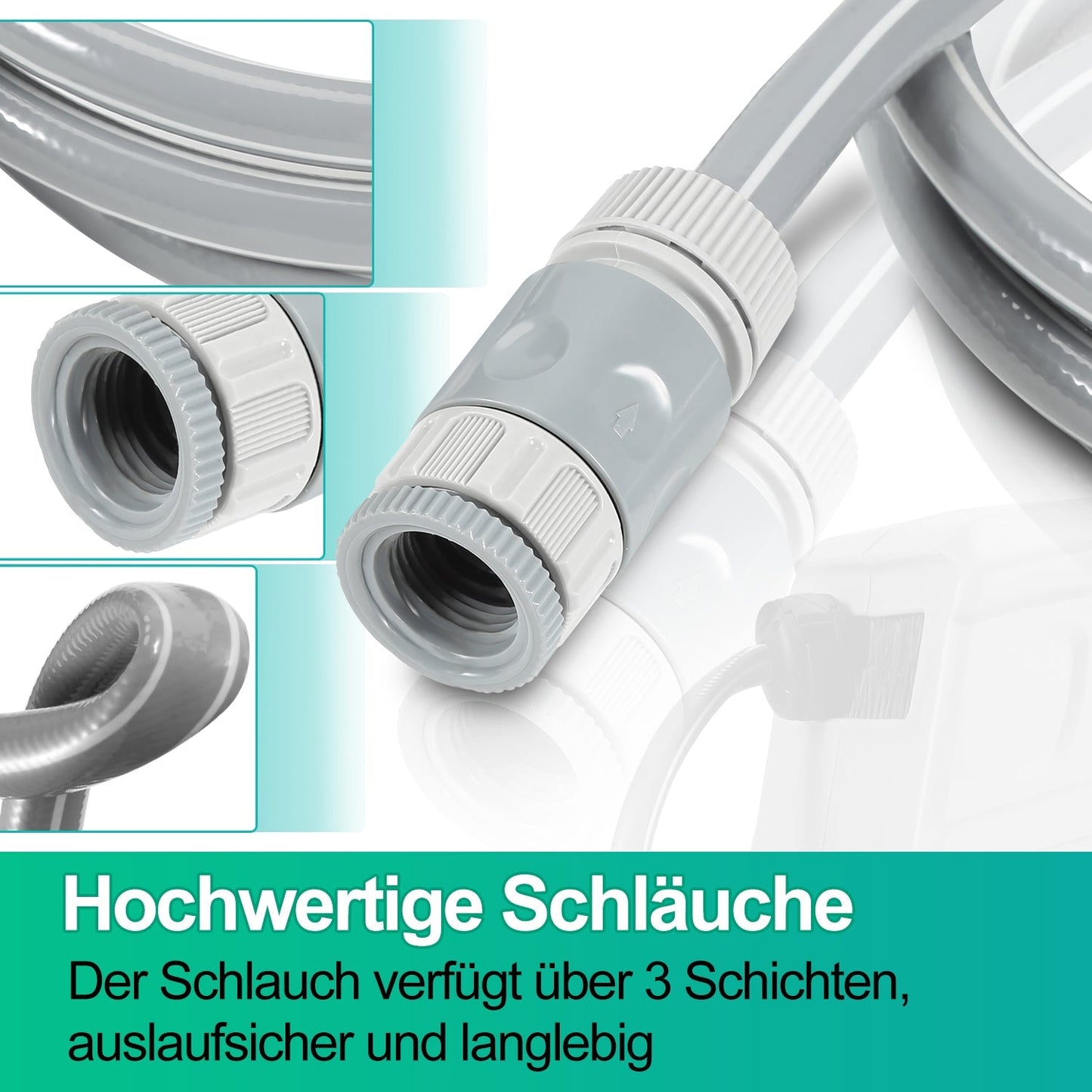 Schlauchtrommel Wasser Schlauchaufroller mit Handbrause Gartenschlauch | Karnz