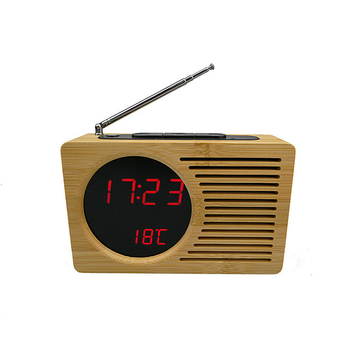 Digitaler Holz-Wecker mit Temperaturanzeige Karnz