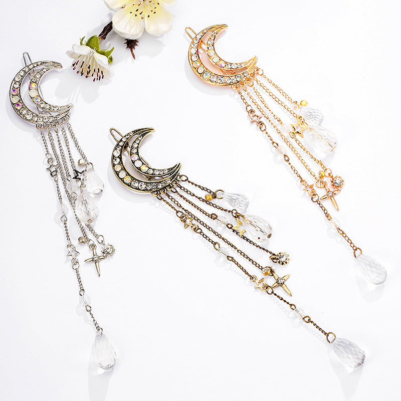 Himmelsmond-inspirierte Dangle-Brosche Karnz