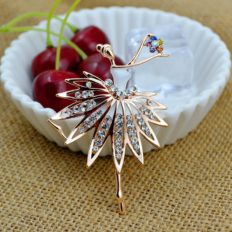 Künstlerische von Ballerinas inspirierte Brosche Karnz