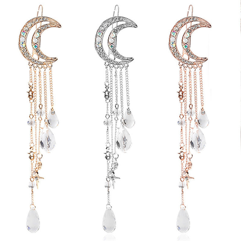 Himmelsmond-inspirierte Dangle-Brosche Karnz