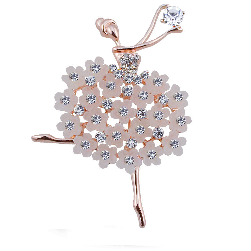 Ballett-inspirierte Blumenbrosche Karnz
