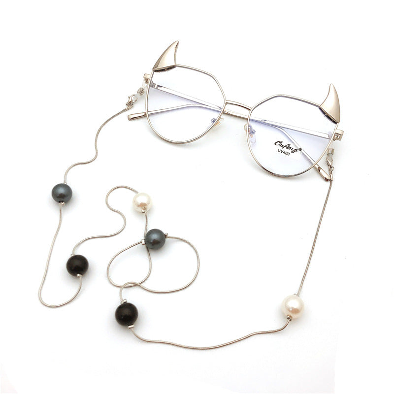 Elegante Perlenakzent Eyewear Kette Karnz