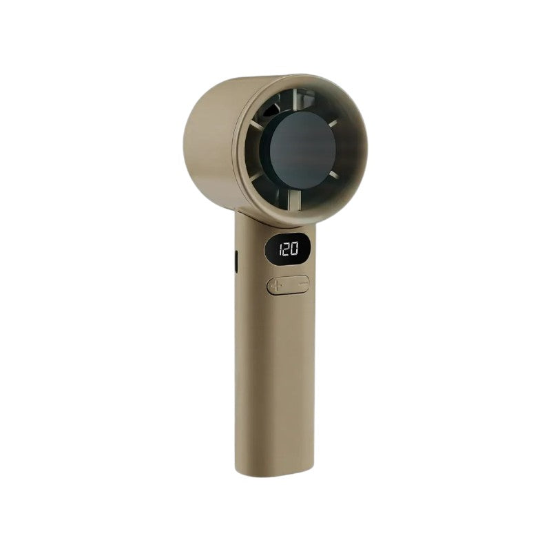 MTech Handheld Hochgeschwindigkeitsventilator – Wiederaufladbarer USB Mini Ventilator mit 120 Geschwindigkeiten & Anzeige | Karnz