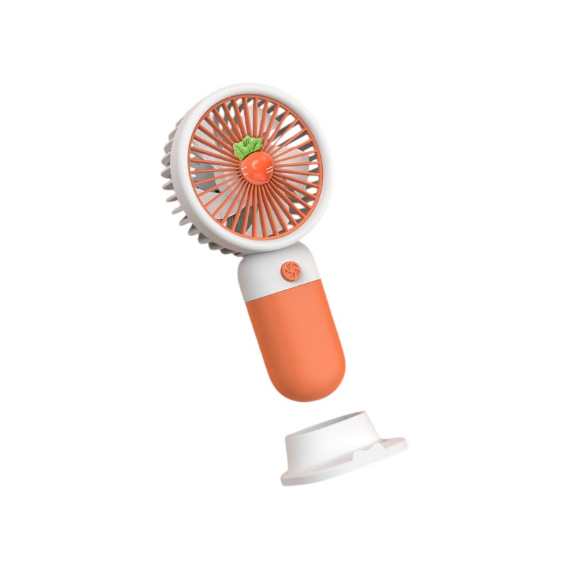 MTech Tragbarer Handventilator – Starker Wind, Geräuschlos, Wiederaufladbarer Mini-Ventilator mit Basis | Karnz
