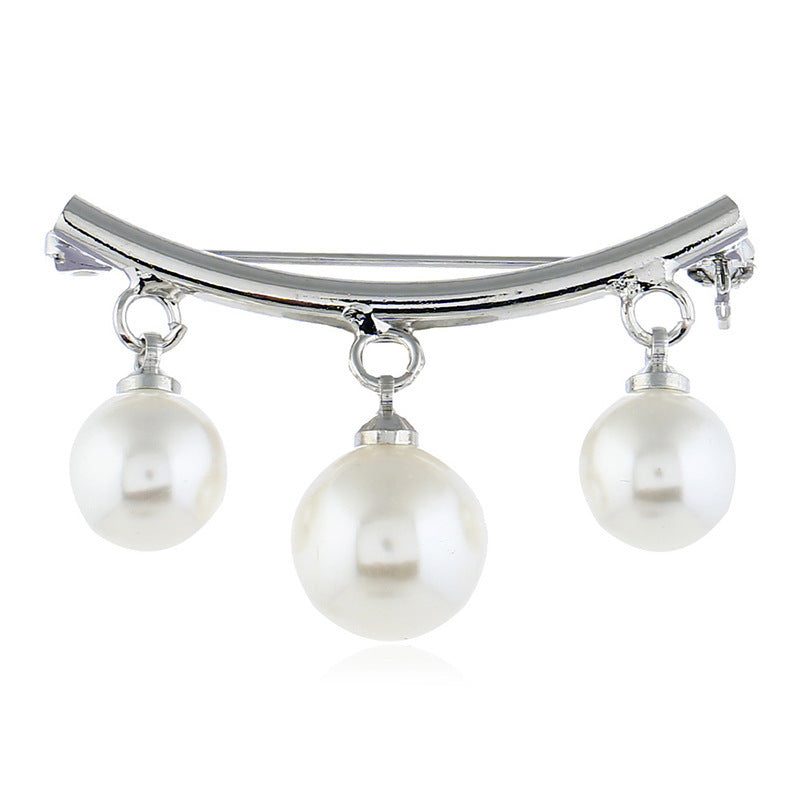 Elegante Perlen Tropfen Brosche Karnz