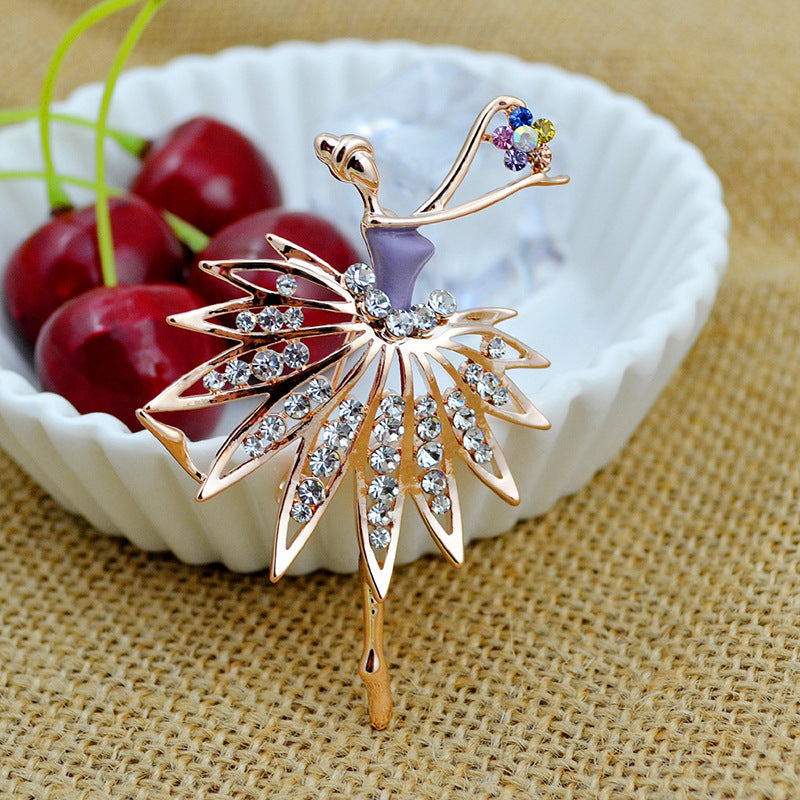 Künstlerische von Ballerinas inspirierte Brosche Karnz