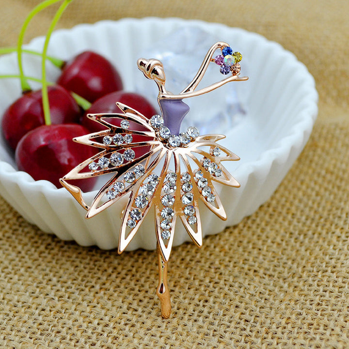 Künstlerische von Ballerinas inspirierte Brosche Karnz