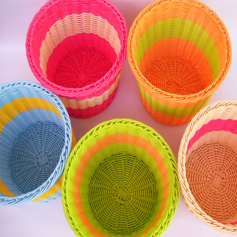 Bunte Geflochtene Aufbewahrungskorb Karnz