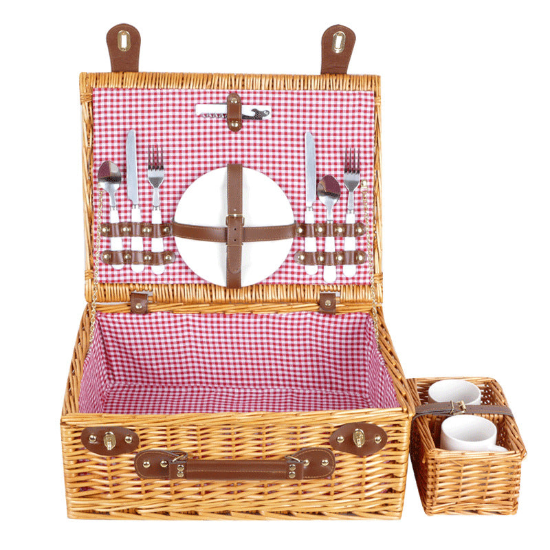 Damen Picknickkorb mit integriertem Geschirrset und stilvollen Details Karnz