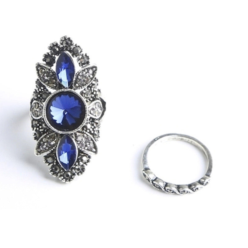 Eleganter Blatt-Design Verstellbarer Ring Karnz
