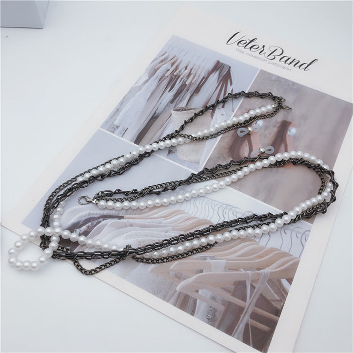 Elegante Mehrstrang-Perlen-Brillenband Karnz