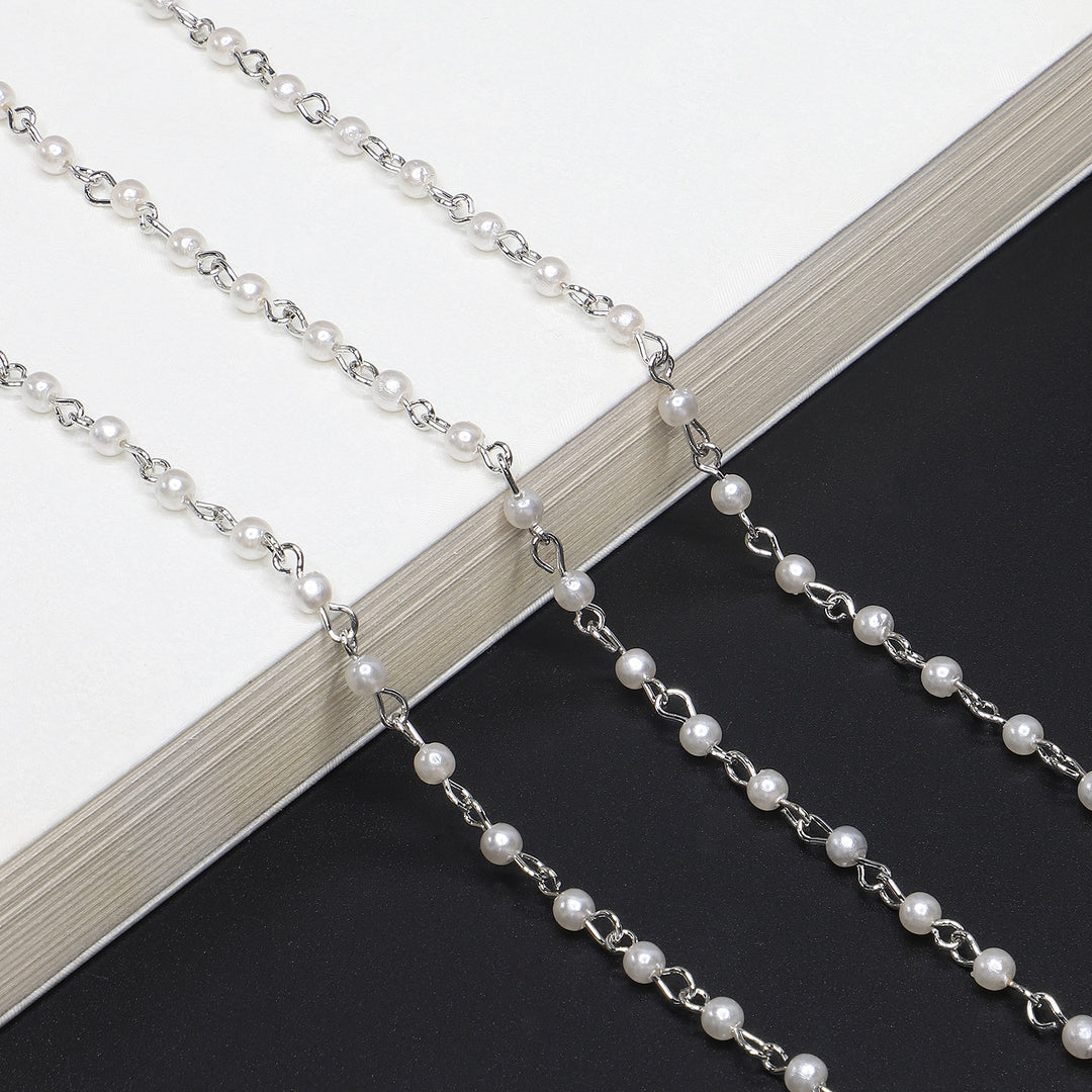 Elegante Perlen Brillen Kette Karnz