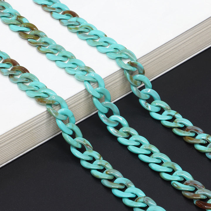 Chunky Harz Brillen Kette Karnz