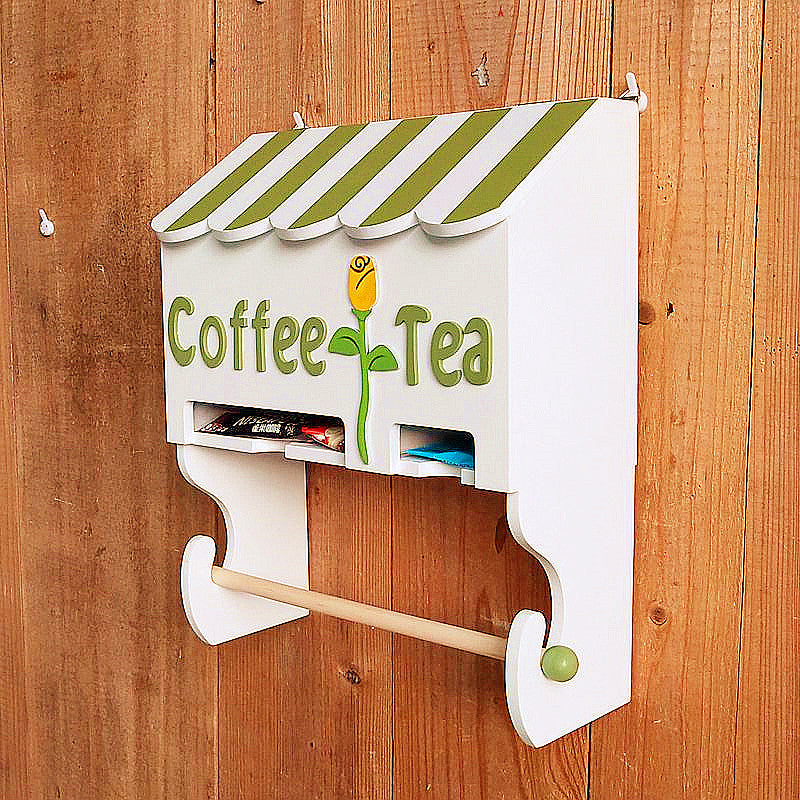 Dekorativer Kaffee- und Tee-Wandorganizer