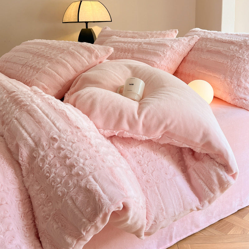 Milchfaser-Fleece Bettwäsche-Set, extra warm
