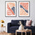 Set mit 2 Kunstdrucken im Boho-Blumenrahmen in Blush Pink und Navy