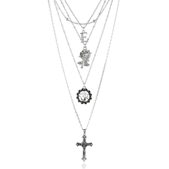Schichtige religiöse Charm-Halskette Karnz