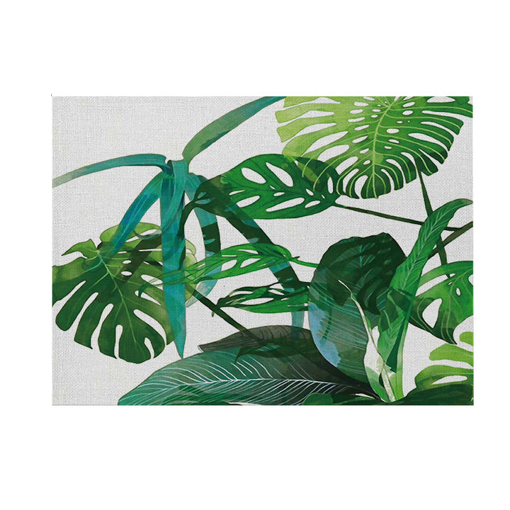 Tropisches Blatt Leinwand Wandkunstpanel