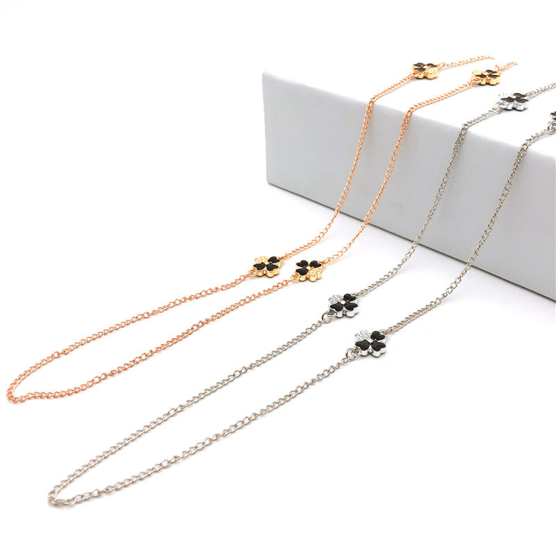Elegante florale Charme Brillen Kette Karnz