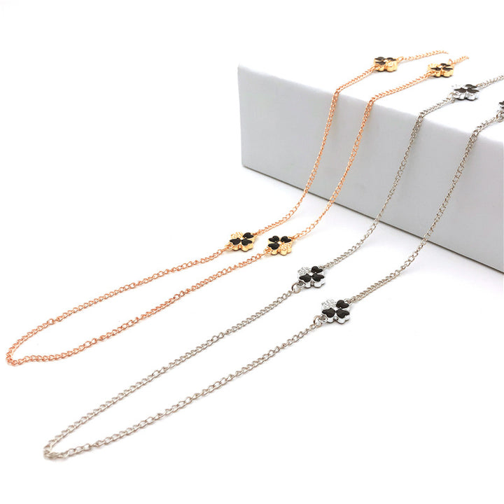 Elegante florale Charme Brillen Kette Karnz