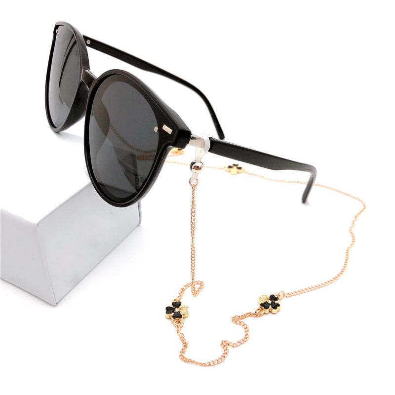 Elegante florale Charme Brillen Kette Karnz