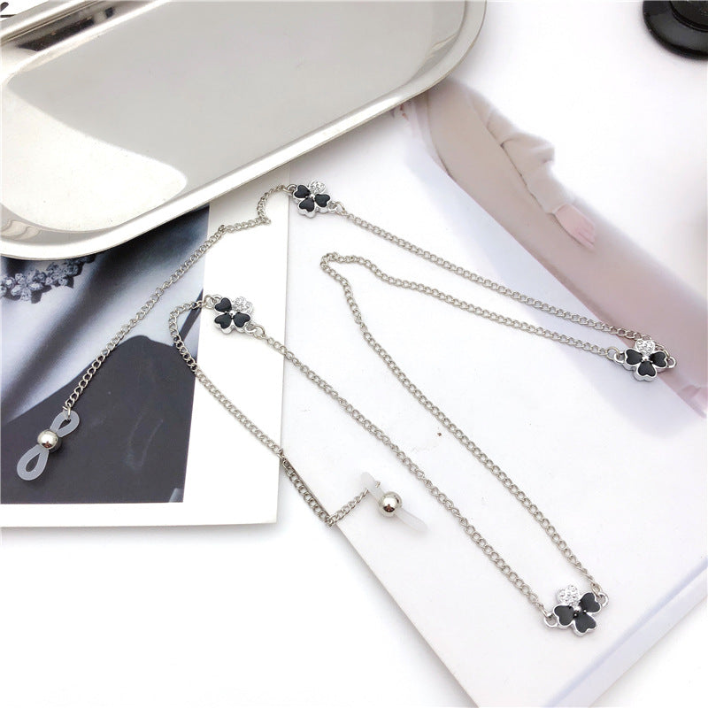 Elegante florale Charme Brillen Kette Karnz