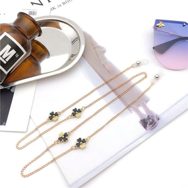 Elegante florale Charme Brillen Kette Karnz