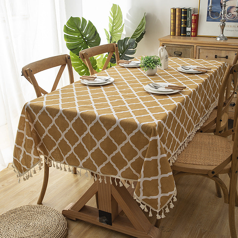 Elegante dekorative Tischdecke