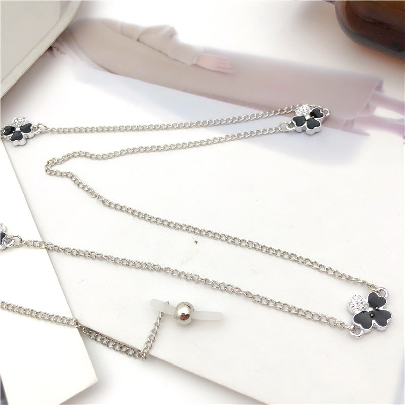 Elegante florale Charme Brillen Kette Karnz
