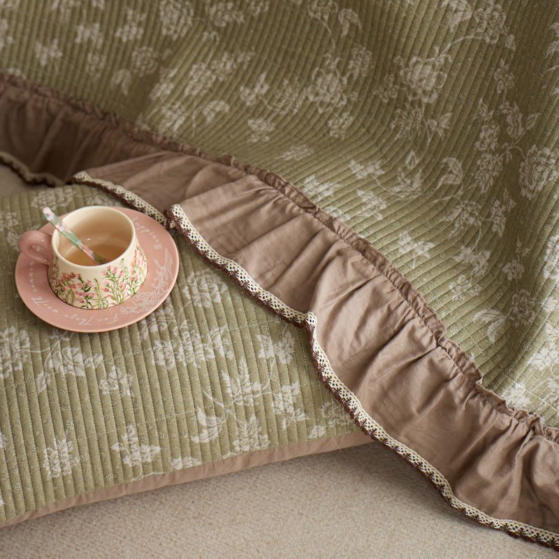 Baumwoll-Tagesdecke, französischer Stil, Blumenmuster