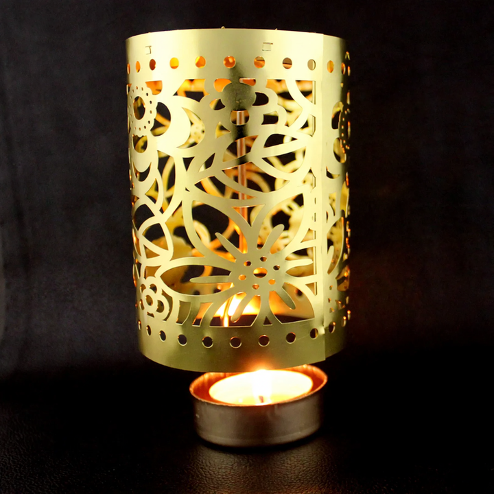 Rotierender Metall-Kerzenhalter, rund
