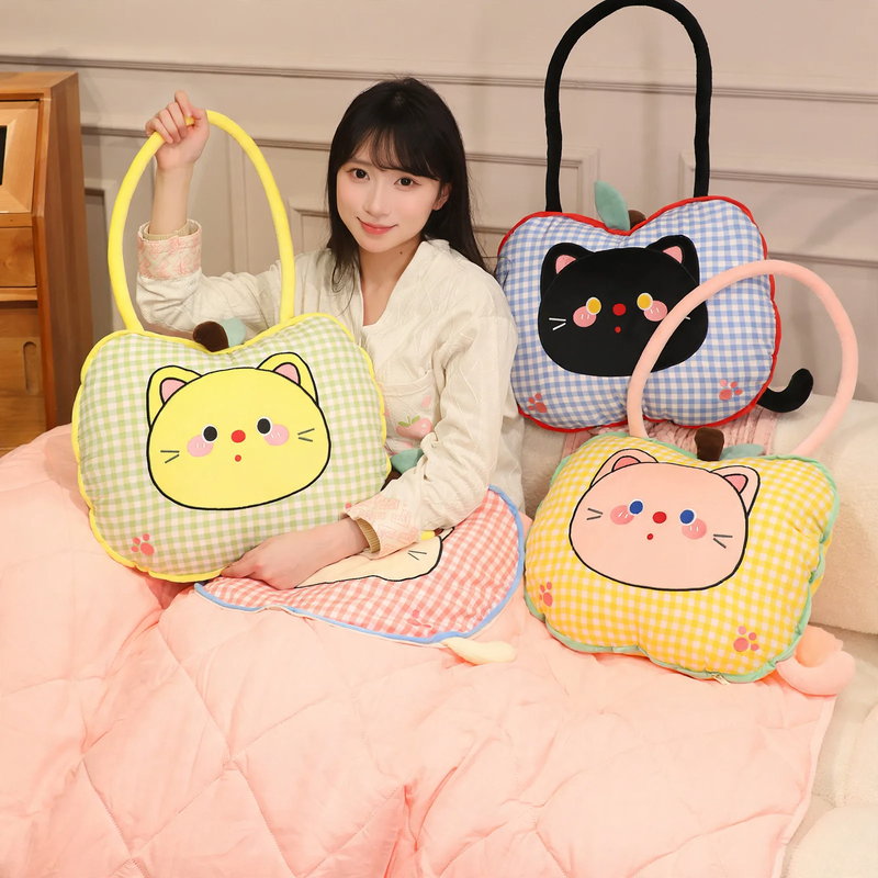 Apfel-Kuschelkissen mit Decke, 2-in-1
