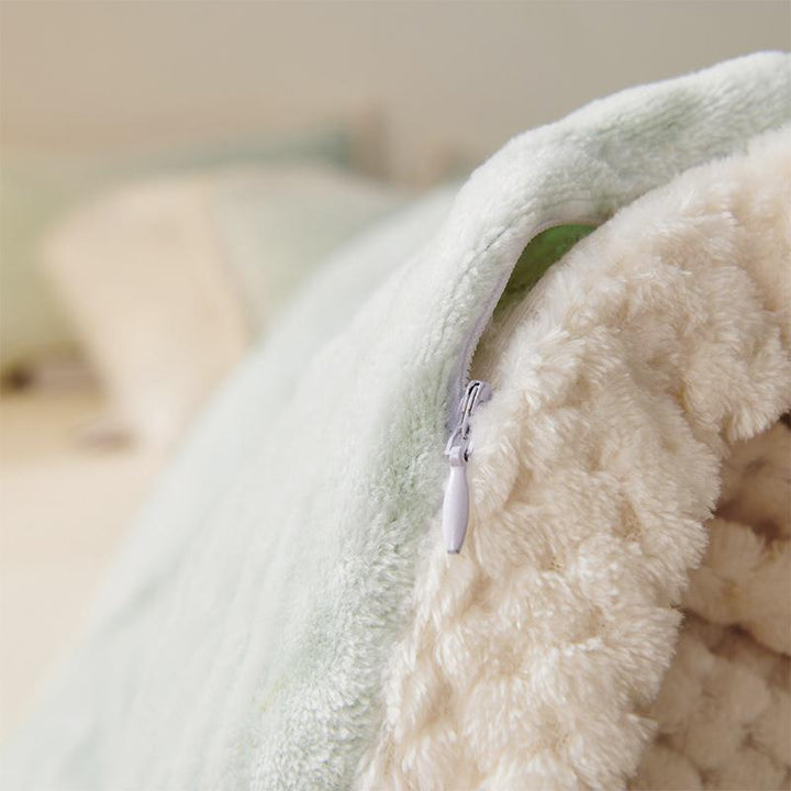 Flauschige Flanell-Wohndecke, einfarbig, für alle Jahreszeiten