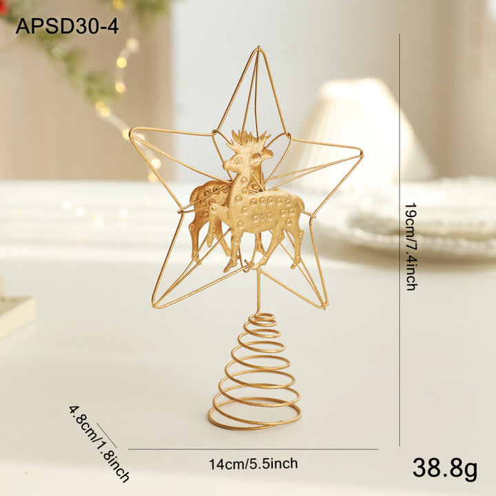 Weihnachtsbaum-Spitzenstern, strahlenförmiges Design