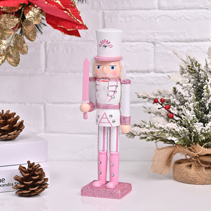Dekorative Nussknacker-Holzfigur, Rosa