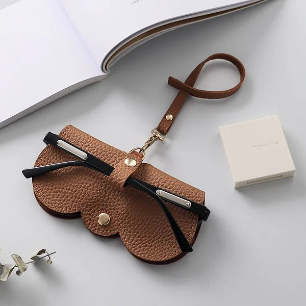 Weiche Leder-Sonnenbrillen-Tasche