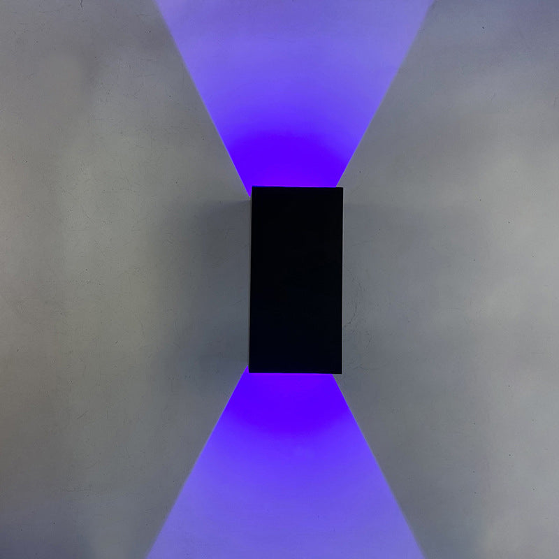 Moderne smarte quadratische LED-Wandleuchte mit App-Dimmfunktion, wasserdicht, wasserdicht