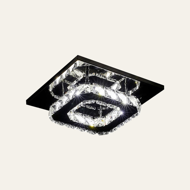 Moderne LED-Deckenleuchte mit Kristalloptik
