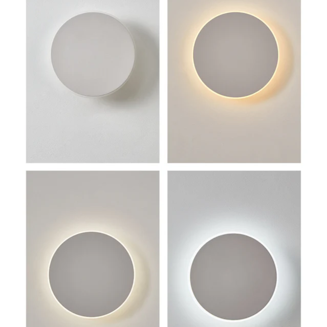 Elegante LED-Wandleuchte für den Außenbereich - Minimalistisches rundes Design