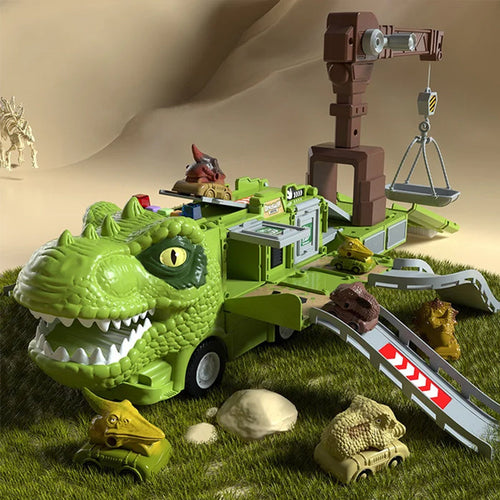 Neues Dinosaurier Transformations Ingenieur Lkw Schienen Spielzeugset Karnz