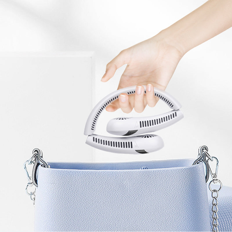 Wiederaufladbarer flügelloser tragbarer Halsventilator | Karnz