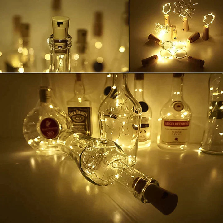 LED-Weinflaschenlichter Kork Nachtlicht DIY Decor Lift - Stück | Karnz