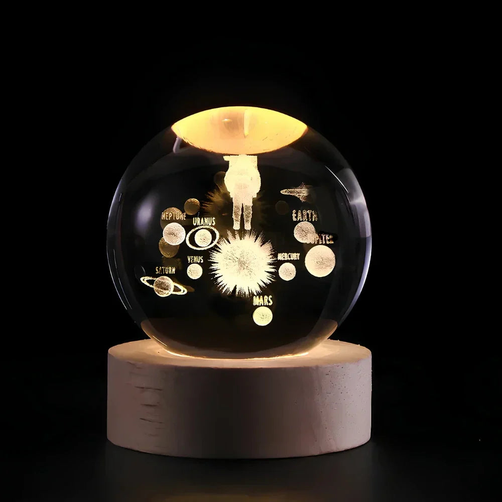 Karnz | LED-Nachtlicht mit 3D-Kristallkugel