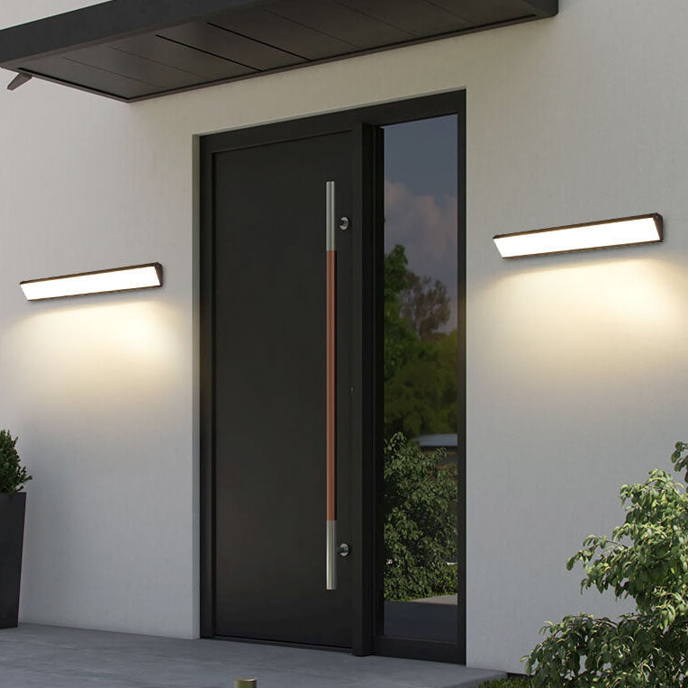 Moderne, lange LED-Wandleuchte für den Außenbereich aus Aluminium und Acryl, wasserdicht, mit langem Stab, für den Außenbereich