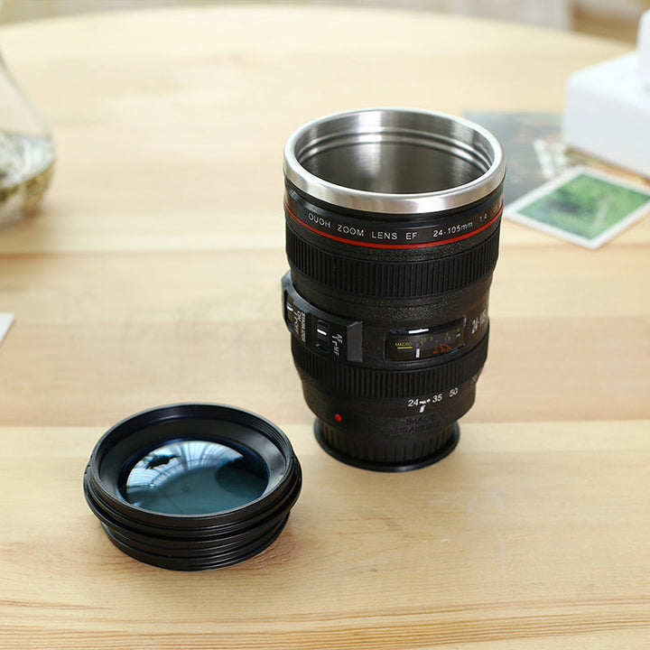 Kamera Objektiv Inspiriert Isolierte Tasse Kaffeetasse | Karnz