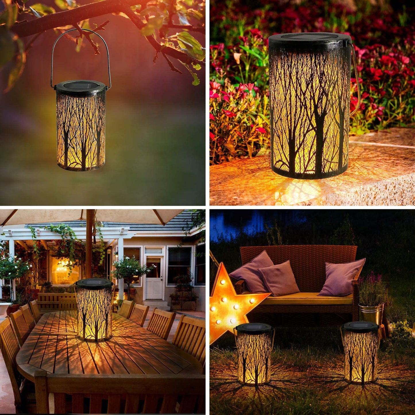 Moderne Art Deco Solar Zylinder Skelett Laterne Eisen LED Außen Landschaft Licht Für Garten | Karnz