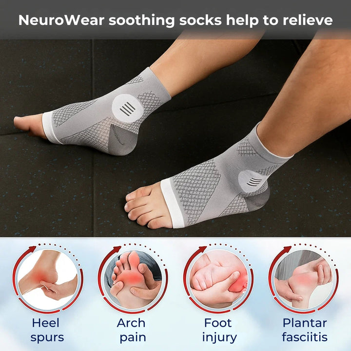 Neurowear | Kompressionssocken für Neuropathie – Graduierte 20–31 mmHg – Atmungsaktives Design ohne Zehen – Ganztägige Linderung für geschwollene Füße Karnz