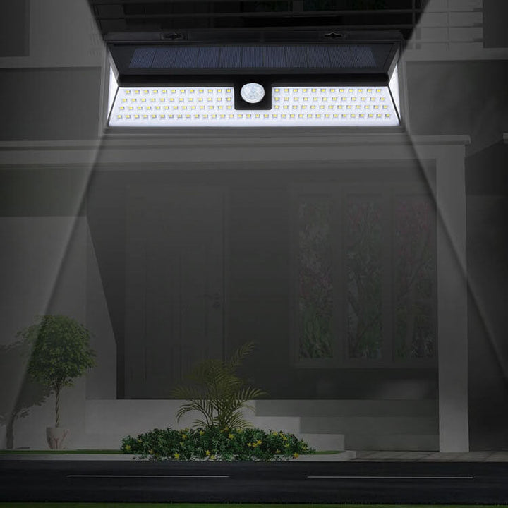 Moderne schwarze rechteckige menschliche Sensor Solar wasserdichte Außen Garten LED Wandlampe | Karnz