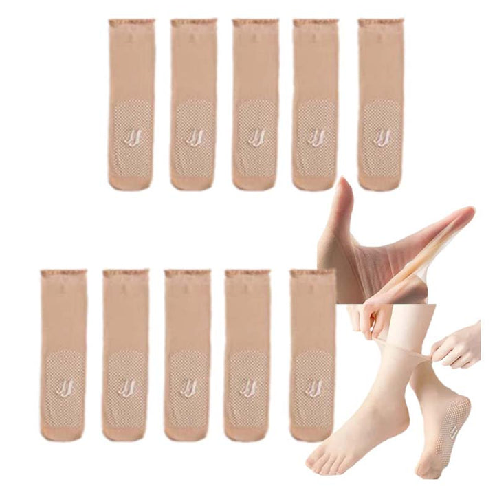 Frühling Sommer Unsichtbare Rutschfeste Kristall Seiden Socken | Karnz
